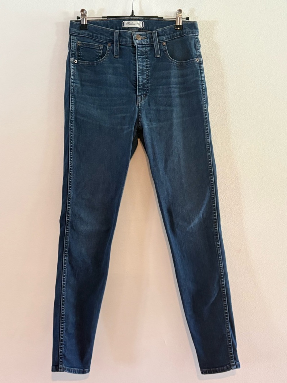 Madewell Women's 10” High Rise Skinny Jeans - Dark Blue Wash 28